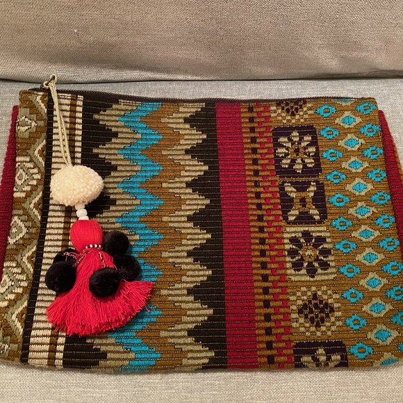 Roberta Freyman Patterned Clutch with Tassel - Picture 5 of 5